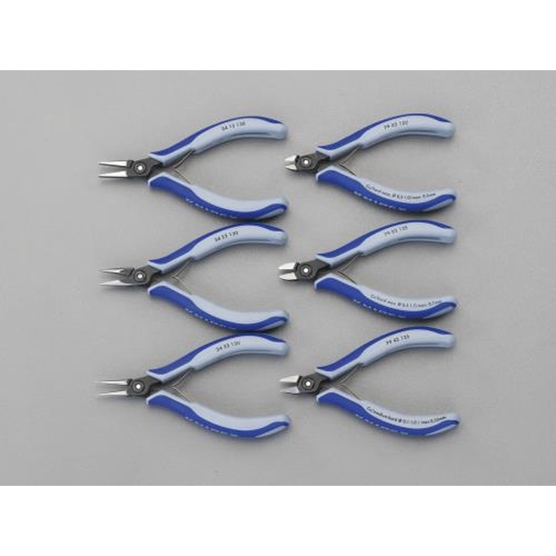 エスコ EA537KP 6本組精密ニッパー・プライヤーセット 1個（ご注文単位1個）【直送品】