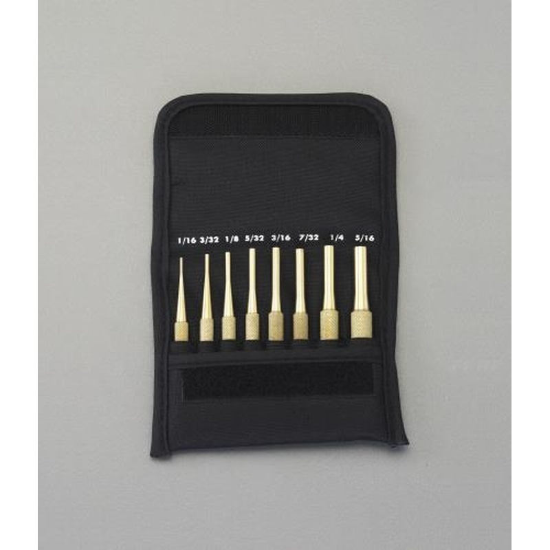 エスコ EA572CG 1.5~8.0mm/8本組ドライブピンポンチ(真鍮製) 1個（ご注文単位1個）【直送品】