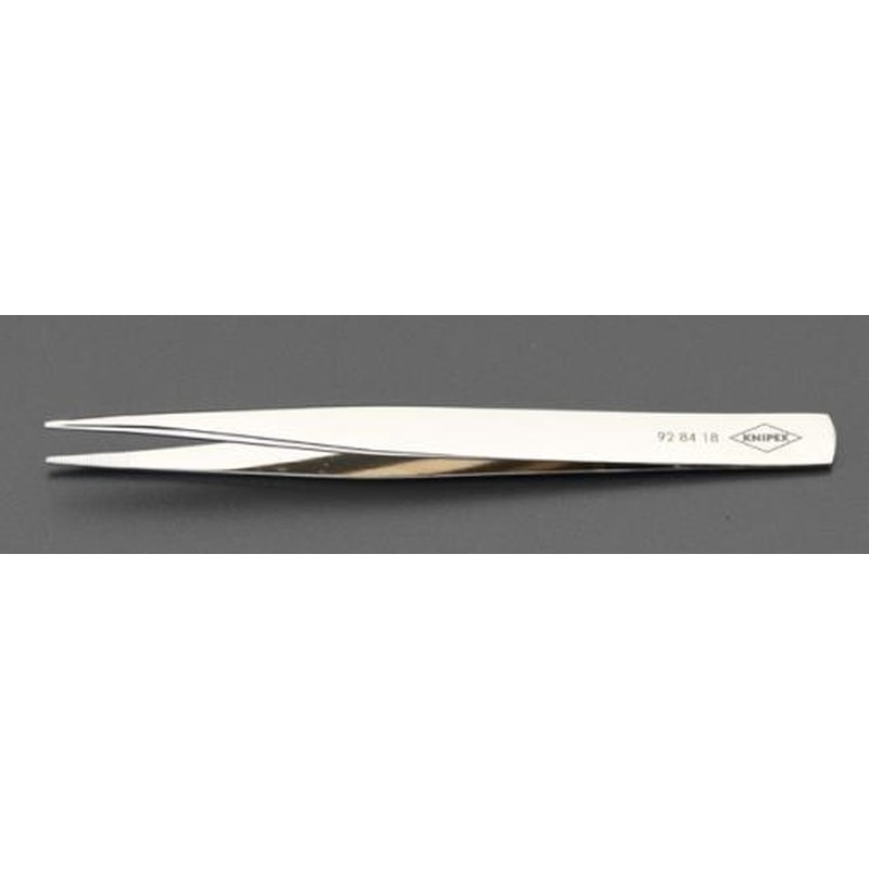 エスコ EA595A-10 125mm精密用ピンセット(特殊鋼ニッケルメッキ) 1個（ご注文単位1個）【直送品】