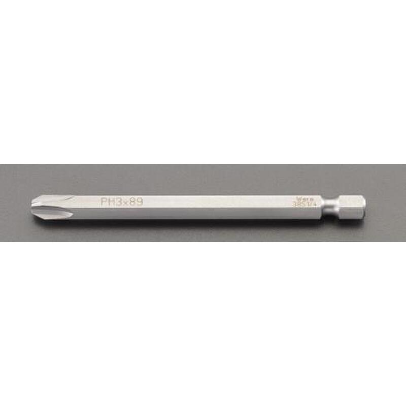 エスコ EA611BS-3 #3x89mm［＋]ドライバービット(ステンレス製) 1個（ご注文単位1個）【直送品】