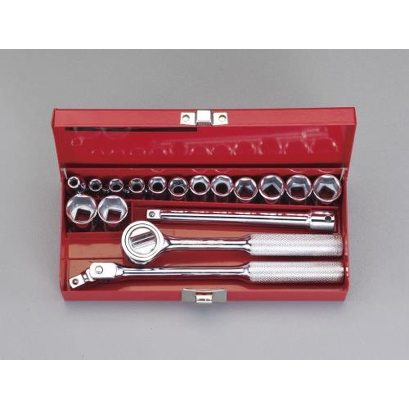 エスコ EA617AC-4 3/8”DR/17個組ソケット(メトリック) 1個(ご注文単位1個)【直送品】