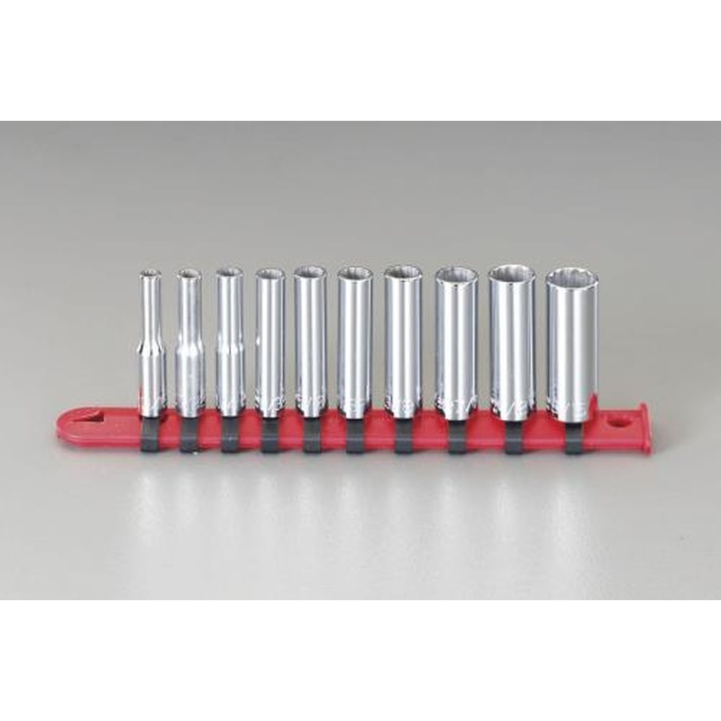 エスコ EA618VB-100 1/4”DRディープソケットセット(インチサイズ) 1個（ご注文単位1個）【直送品】