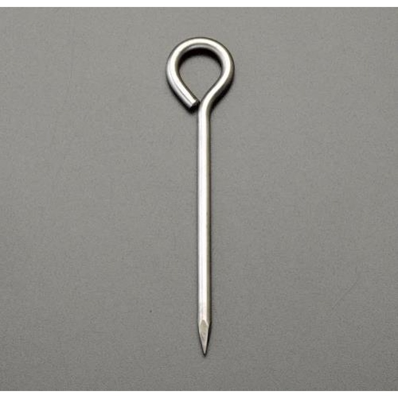 エスコ EA628ZF-6 φ6.0x200mmロープ止め金具(丸型/ステンレス製) 1個(ご注文単位1個)【直送品】