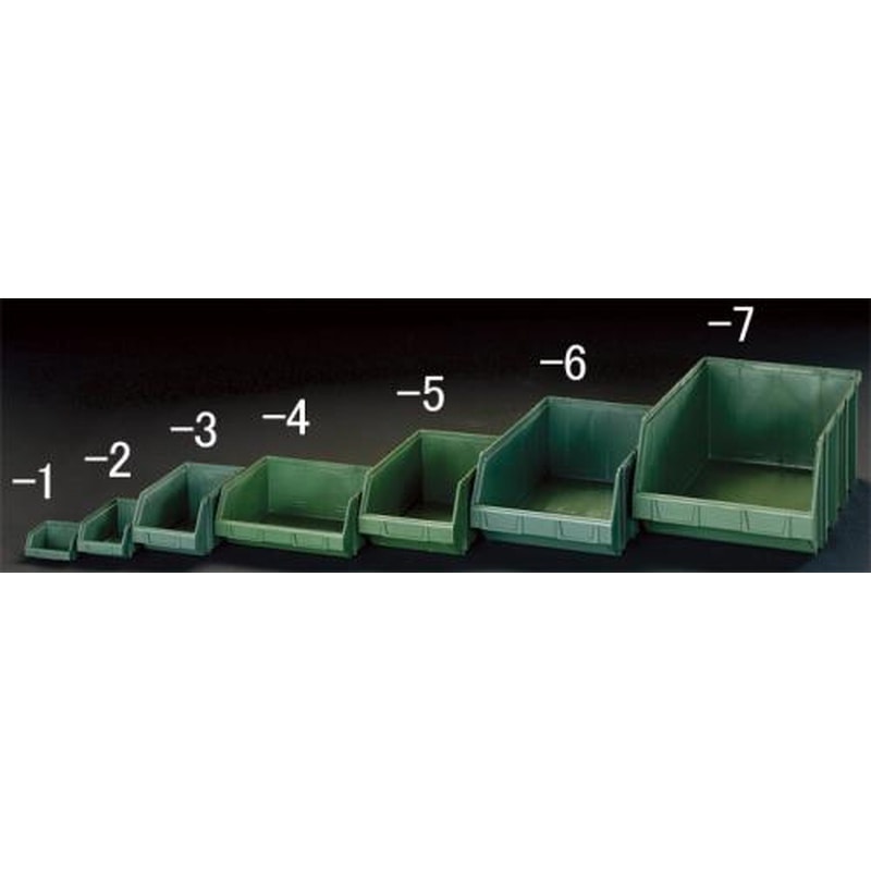 エスコ EA661cm-2 108x167x75mmパーツトレー連結(重ね置型/緑) 1個(ご注文単位1個)【直送品】