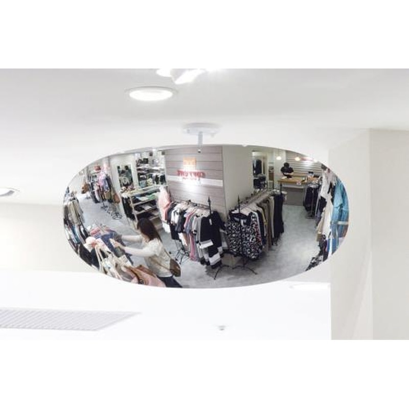 エスコ EA724ZK-34 785x500mm凸面ミラー(オーバル1500R・アクリル製) 1個（ご注文単位1個）【直送品】