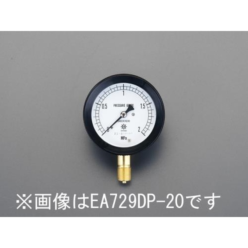 エスコ EA729DP-50 G3/8”/75mm/0-5.0MPa密閉型圧力計 1個（ご注文単位1個）【直送品】