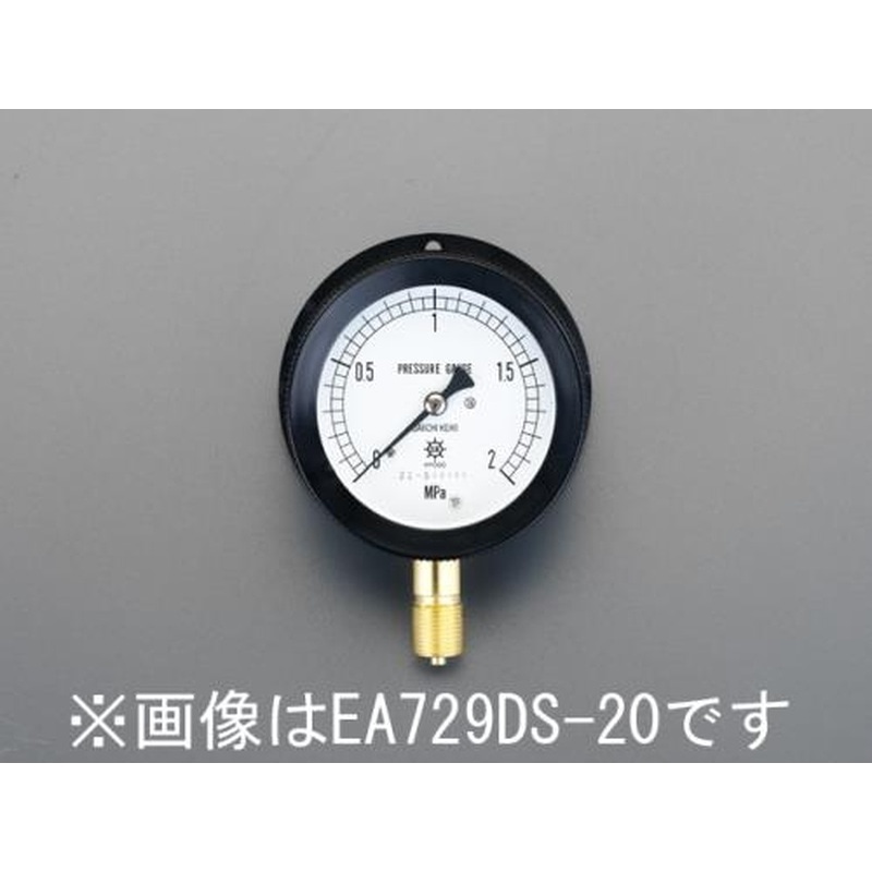 エスコ EA729DT-30 G3/8”/100mm/0-3.0MPa圧力計(つば付密閉) 1個（ご注文単位1個）【直送品】