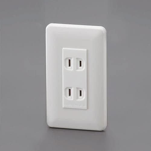 エスコ EA940CF-202 125V/15A 埋込ダブルコンセント 1個 （ご注文単位1個）【直送品】