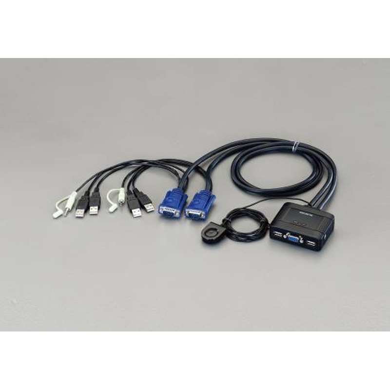 エスコ EA764AE-1 USBポート付パソコン切替器 1個(ご注文単位1個)【直送品】