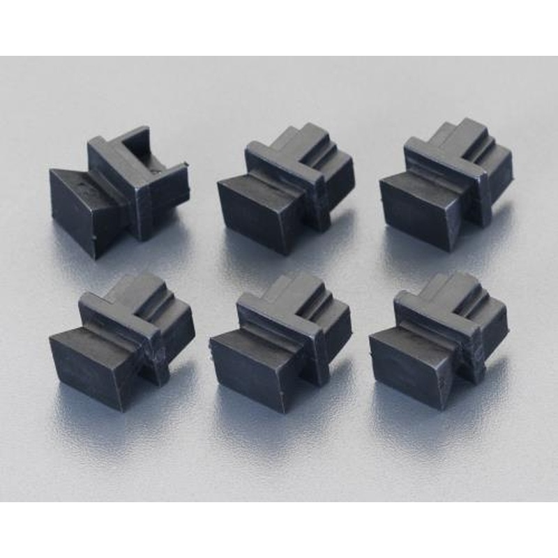 エスコ EA764BK-16 コネクタージャック用保護カバー(6個) 1個（ご注文単位1個）【直送品】