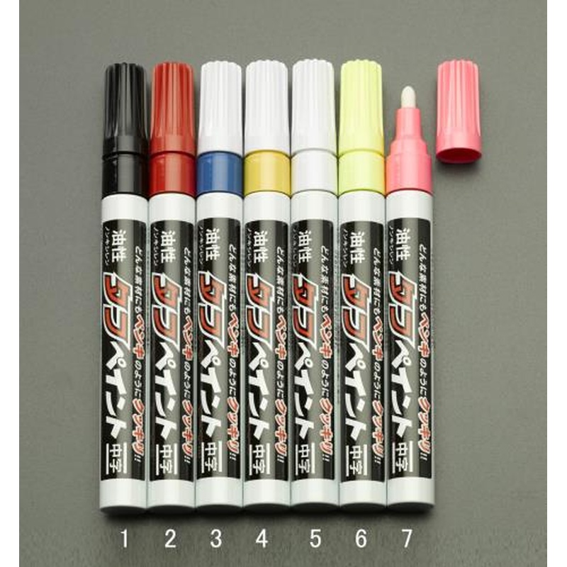 エスコ EA765MT-2[赤/中字]油性タフペイント(10本) 1個（ご注文単位1個）【直送品】