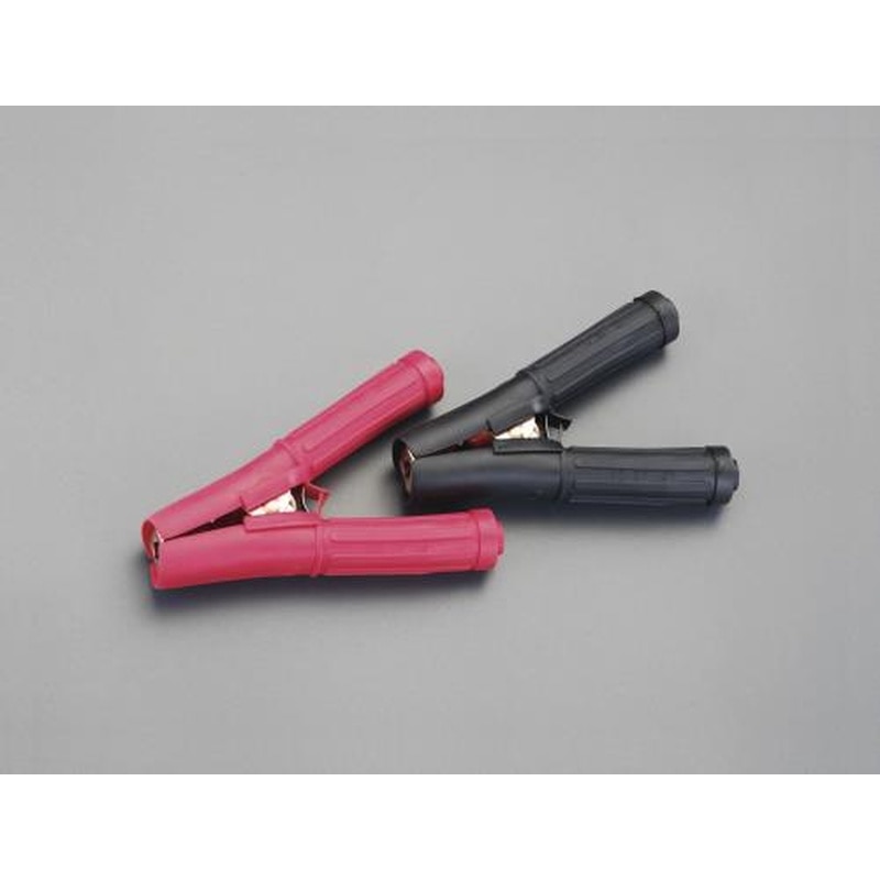 エスコ EA812JY-32 100A充電用クリップ(赤・黒) 1個（ご注文単位1個）【直送品】