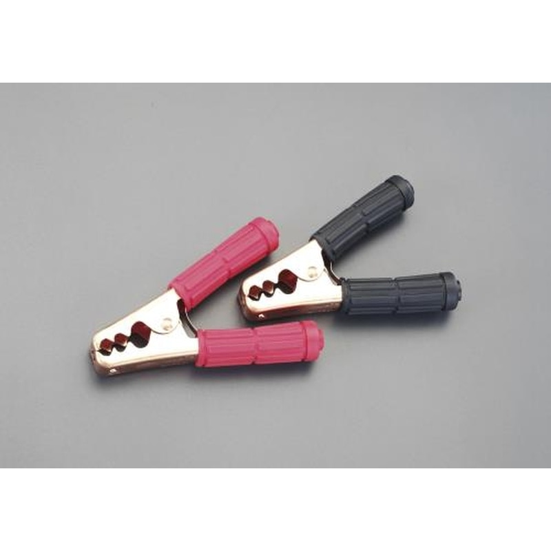 エスコ EA812JY-44 300A充電用クリップ(赤・黒) 1個（ご注文単位1個）【直送品】