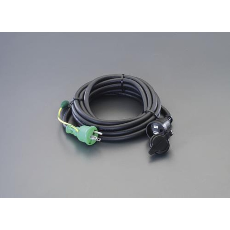 エスコ EA815GB-37 AC125V/15A/10m延長コード(アース付/防雨型) 1個（ご注文単位1個）【直送品】