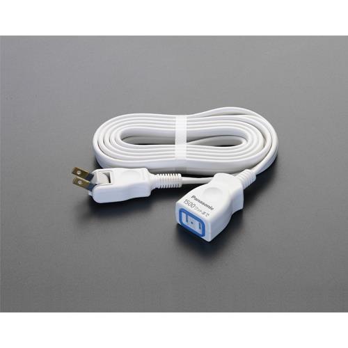 エスコ EA815GL-163 AC125V/15Ax 3m 延長コード(スイングプラグ) 1個 （ご注文単位1個）【直送品】