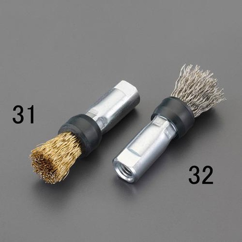 エスコ EA819BT-32 15mm/M10ワイヤーブラシ(エンド型ステンレス製) 1個(ご注文単位1個)【直送品】