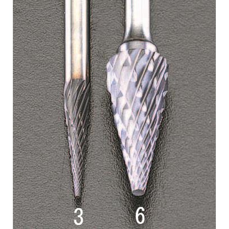 エスコ EA819PF-6 6x13mm/3mm軸［Coated]超硬バー 1個（ご注文単位1個）【直送品】