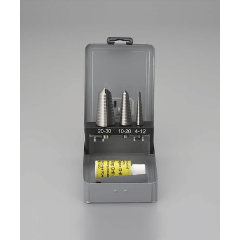 エスコ EA825GC 4-30mmステップドリル(3本組・HSS) 1個(ご注文単位1個)【直送品】