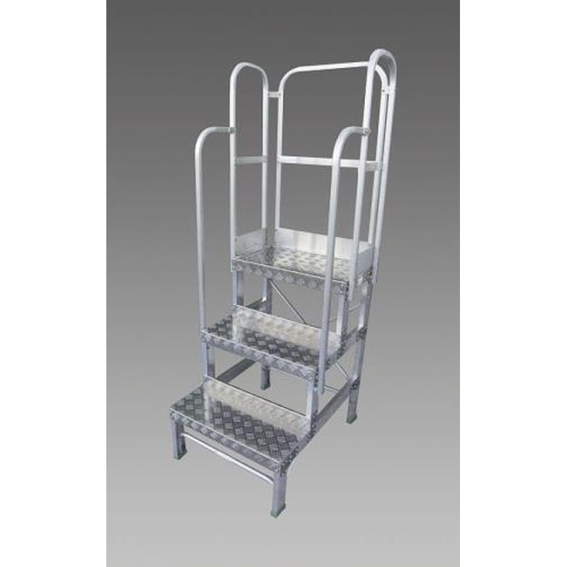 エスコ EA903XH-60 600x340mm/0.6m/2段作業台(3方手すり付) 1個（ご注文単位1個）【直送品】