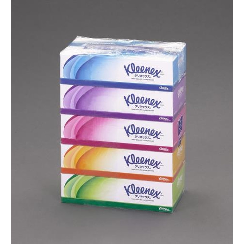 日本製紙クレシア EA929A-10 ティッシュペーパー(クリネックス/5箱) 1個（ご注文単位1個）【直送品】