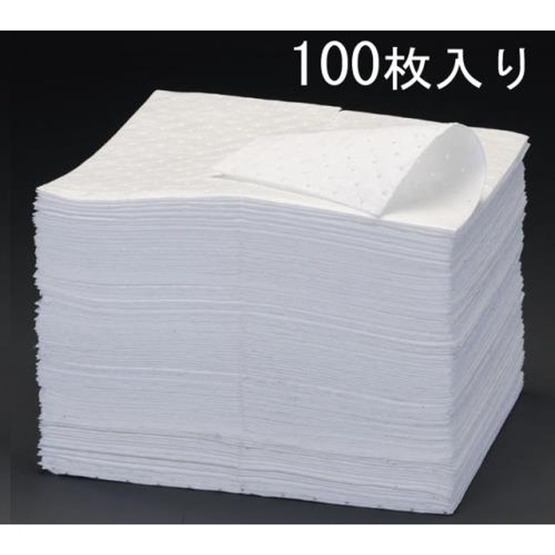 エスコ EA929DE-4 410x460x4mm油吸着マット(水分離型/100枚) 1個(ご注文単位1個)【直送品】