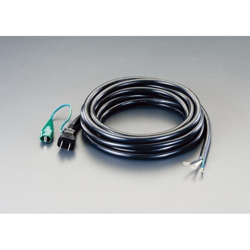 エスコ EA940AD-5 125V/15A/5mプラグ付コード(アース端子付) 1個（ご注文単位1個）【直送品】