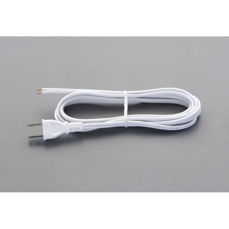 エスコ EA940AE-12 125V/12A/2.0mプラグ付コード(2芯) 1個（ご注文単位1個）【直送品】