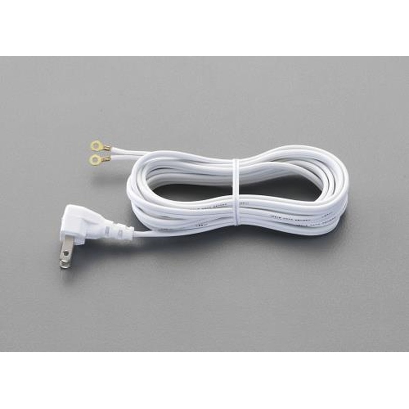 エスコ EA940AE-23 125V/12A/3.0mプラグ付コード(2芯) 1個（ご注文単位1個）【直送品】