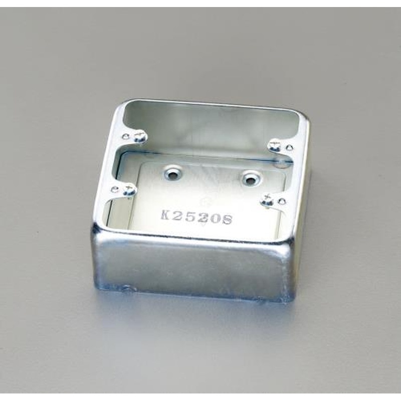 エスコ EA940CS-10 124x120x50mm露出スイッチボックス(ハブ無/2個用) 1個(ご注文単位1個)【直送品】