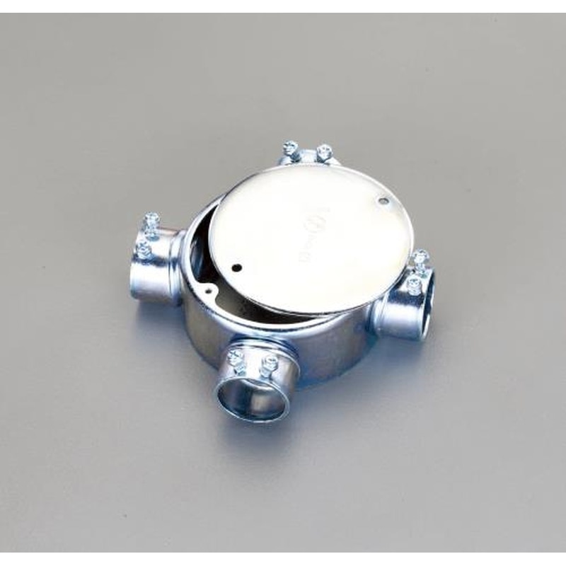 エスコ EA940CS-36 E31露出ボックス(4方出/丸型) 1個(ご注文単位1個)【直送品】