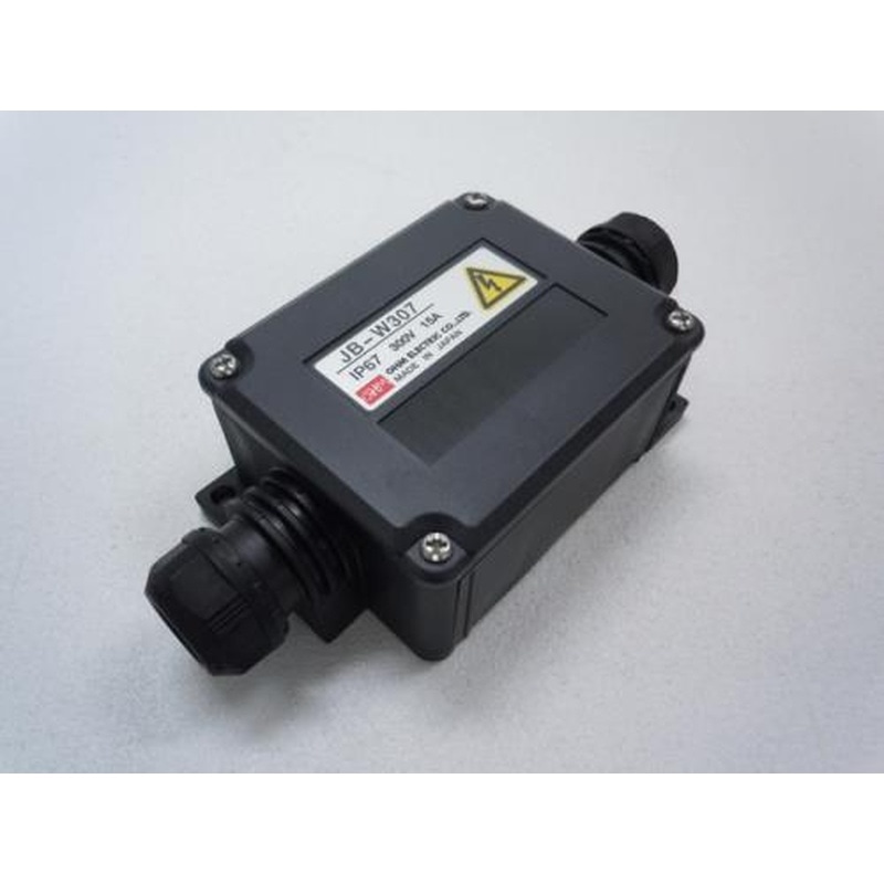 エスコ EA940CY-7B 7極(300V/15A)端子台付中継ボックス(黒) 1個(ご注文単位1個)【直送品】