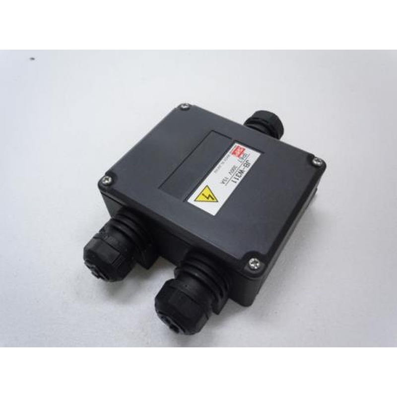 エスコ EA940CY-11B 11極(300V/15A)端子台付中継ボックス(黒) 1個(ご注文単位1個)【直送品】