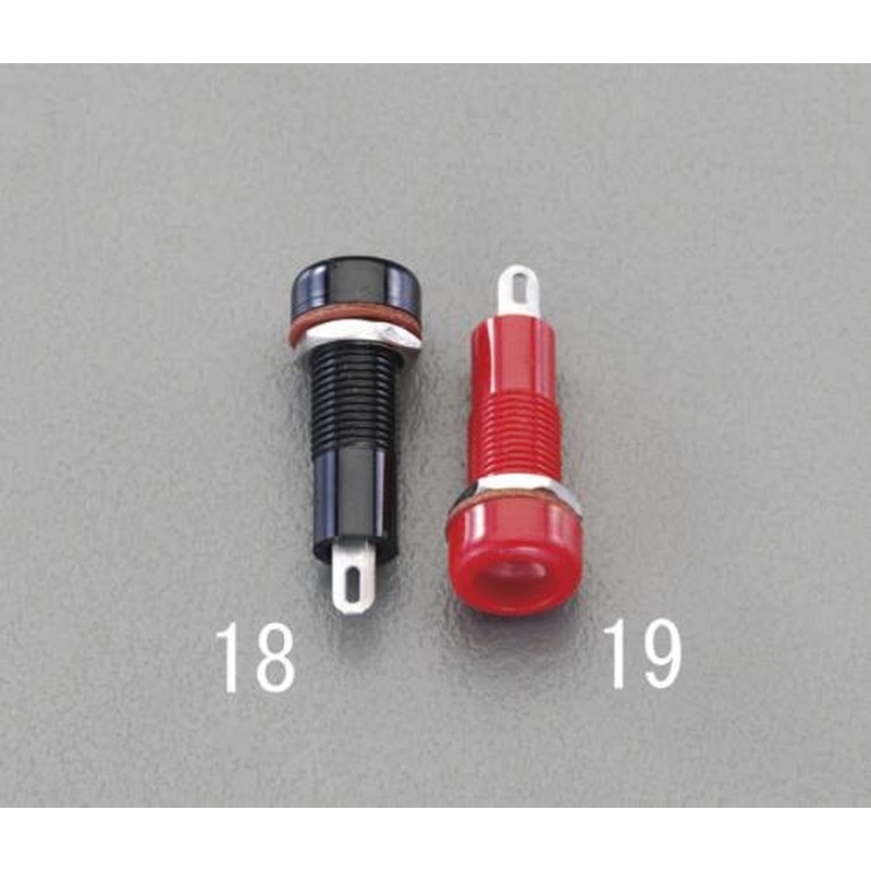 エスコ EA940DP-18[φ8.2x7.5mm穴用]チップジャック(黒) 1個（ご注文単位1個）【直送品】