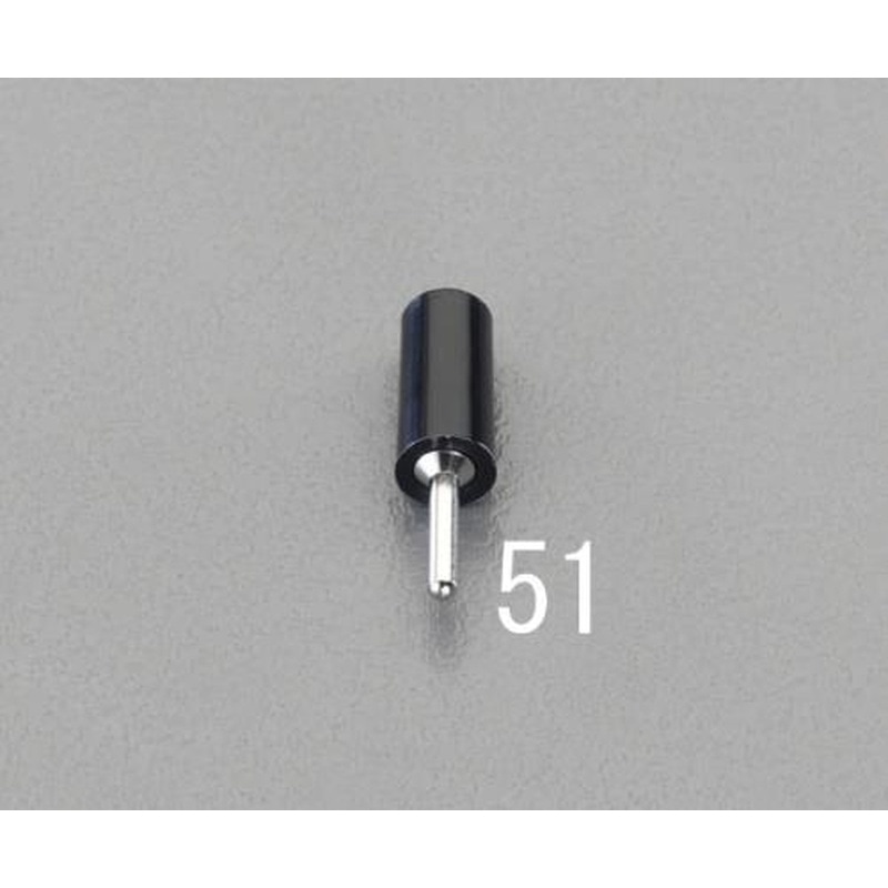 エスコ EA940DP-51 φ6.5x25mmチップジャック(黒) 1個(ご注文単位1個)【直送品】