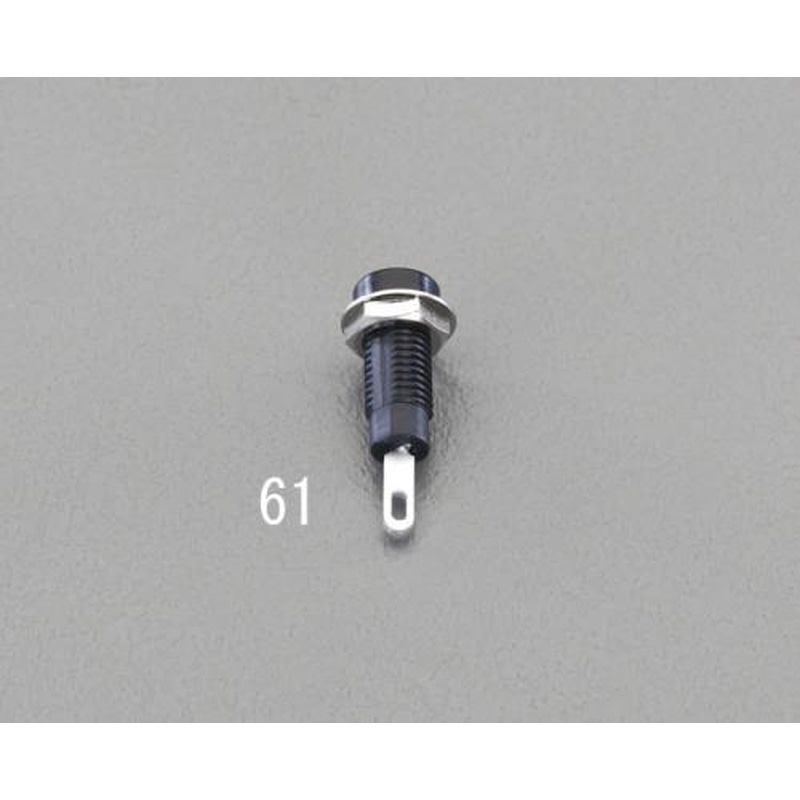エスコ EA940DP-61[φ6.1x5mm穴/5A]チップジャック(黒) 1個（ご注文単位1個）【直送品】