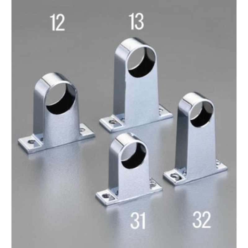 エスコ EA951ES-32 25mm/81mmブラケット(中間用/クロームメッキ) 1個（ご注文単位1個）【直送品】