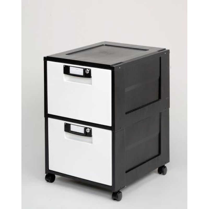 エスコ EA954HL-3 425x509x645mm/2段キャビネット(キャスター付) 1個（ご注文単位1個）【直送品】