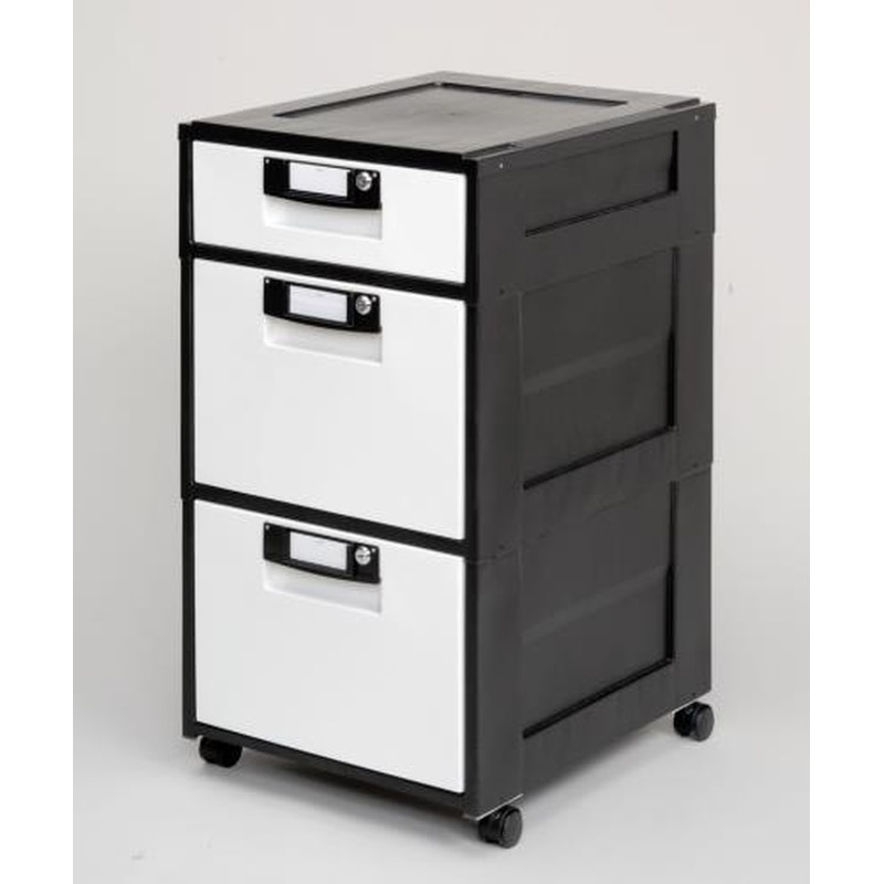 エスコ EA954HL-4 425x509x784mm/3段キャビネット(キャスター付) 1個（ご注文単位1個）【直送品】