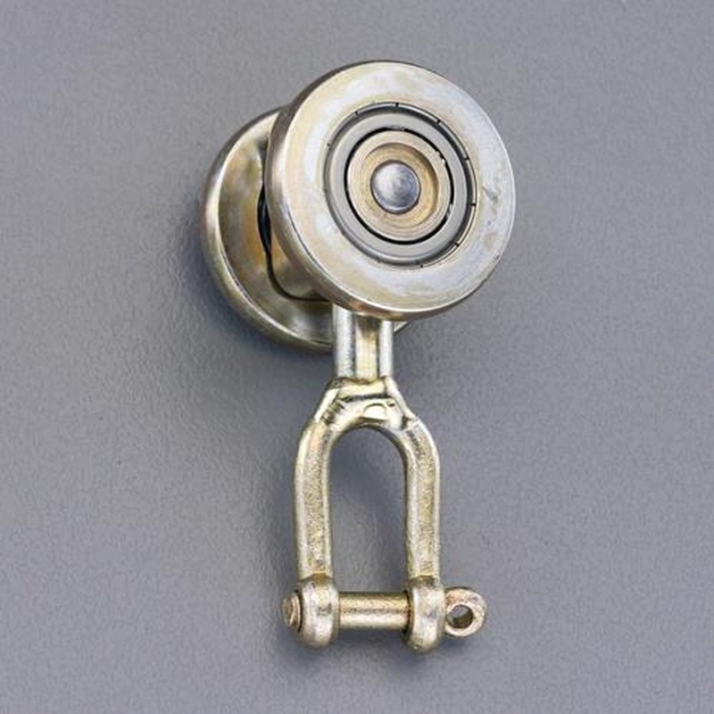 エスコ EA970BE-2B 2号レール用トロリー単車(シャックル付/ベアリング入) 1個(ご注文単位1個)【直送品】