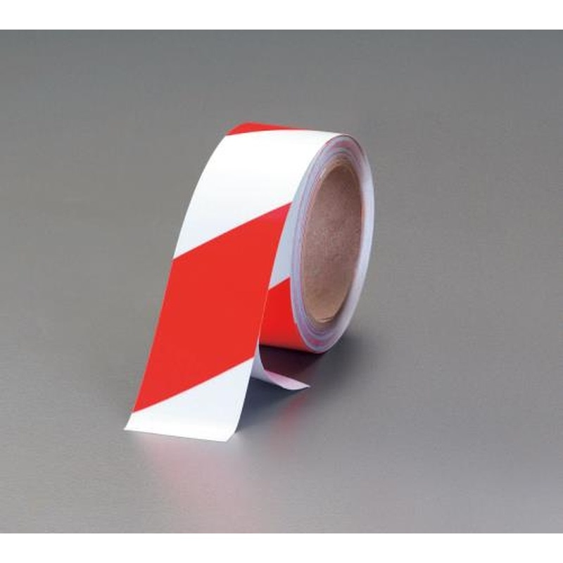 エスコ EA983G-52R 50mmx9.1m蓄光テープ(赤/白) 1個（ご注文単位1個）【直送品】