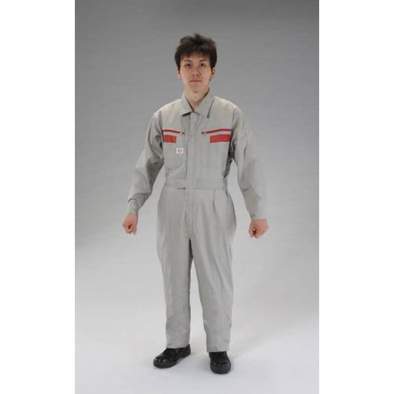 エスコ EA996AJ-4[3L]夏用・継ぎ服(シルバーグレー) 1個（ご注文単位1個）【直送品】