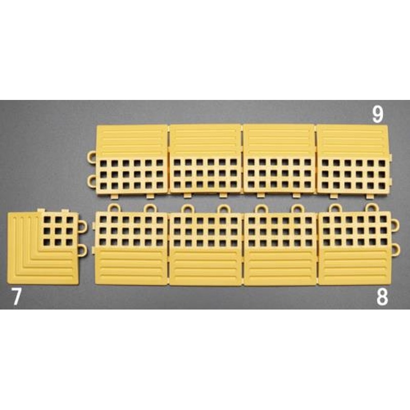 エスコ EA997RJ-9 75x300mm中ふち(ノンスリップマット用・雄/黄) 1個（ご注文単位1個）【直送品】