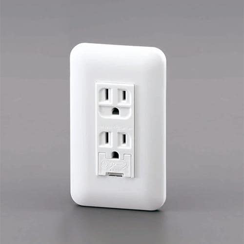 エスコ EA940CF-129 125V/15A 埋込コンセント(接地/アースターミナル付) 1個 （ご注文単位1個）【直送品】