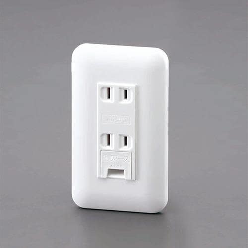 エスコ EA940CF-134 125V/15A 埋込ダブルコンセント(アースターミナル付 1個 （ご注文単位1個）【直送品】