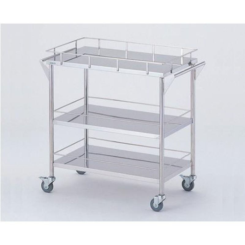 エスコ EA956MV-24 750x450x835mm/3段ワゴン(ステンレス製/コボレ止付 1個(ご注文単位1個)【直送品】