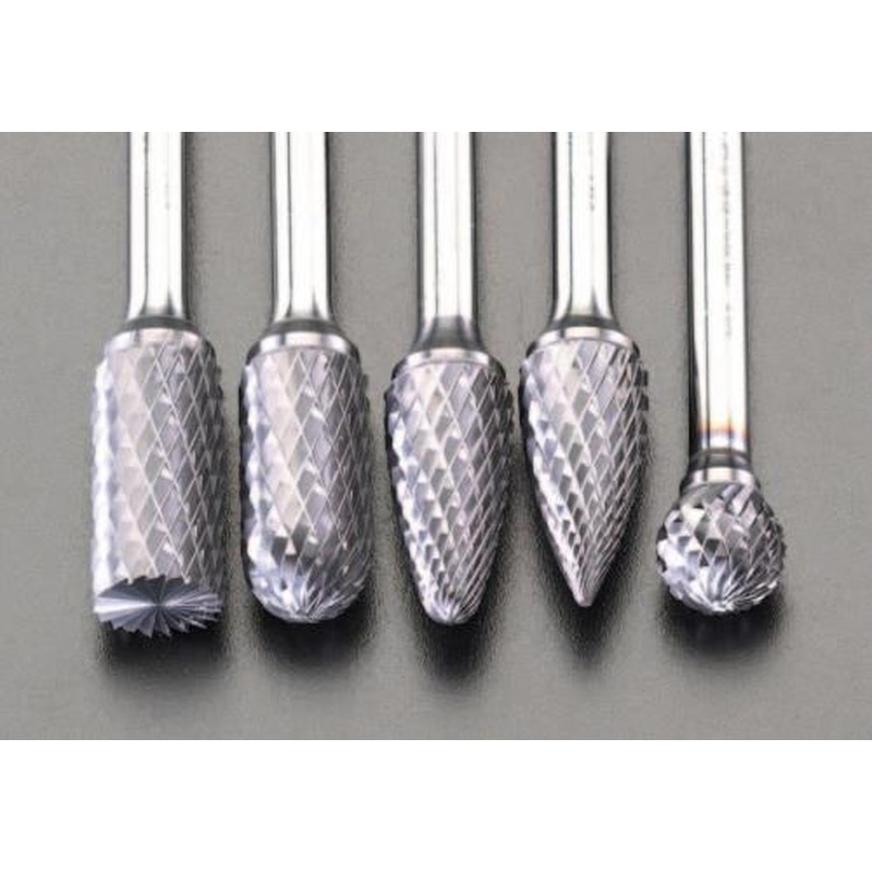 エスコ EA819V-11 5本組［Coated]超硬バー(重作業用・6mm軸) 1個（ご注文単位1個）【直送品】