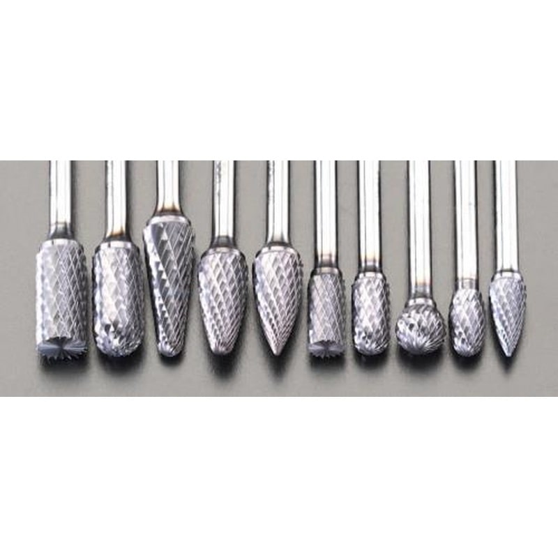 エスコ EA819V-13 10本組［Coated]超硬バー(重作業用・6mm軸) 1個（ご注文単位1個）【直送品】