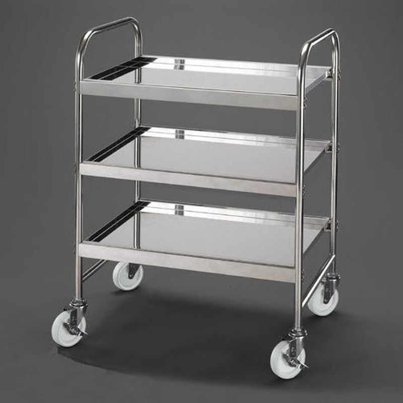 エスコ EA956MV-47 660x450x900mm/3段ワゴン(ステンレス製) 1個(ご注文単位1個)【直送品】