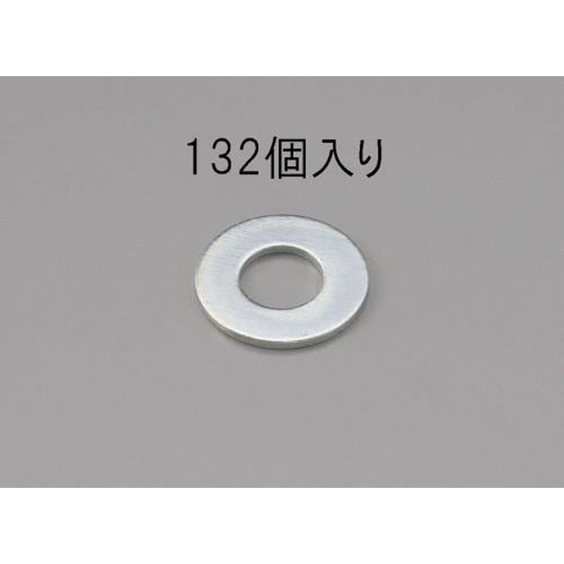 エスコ EA949LX-104 M4平ワッシャー(ユニクロメッキ/132枚) 1個(ご注文単位1個)【直送品】