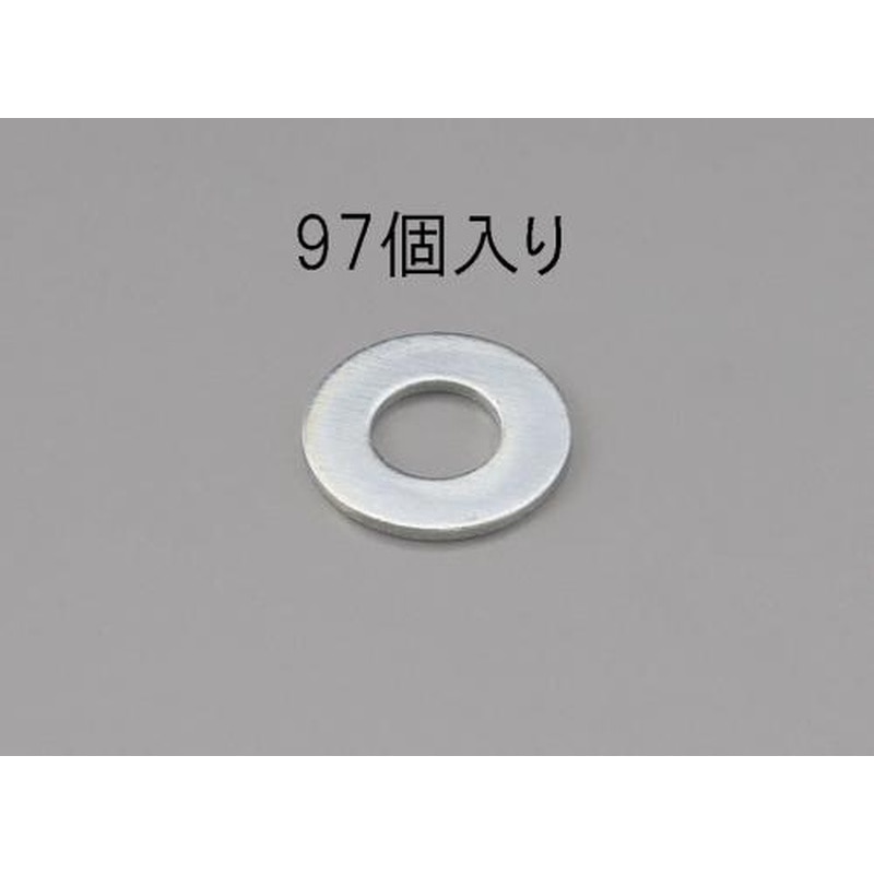 エスコ EA949LX-105 M5平ワッシャー(ユニクロメッキ/97枚) 1個(ご注文単位1個)【直送品】